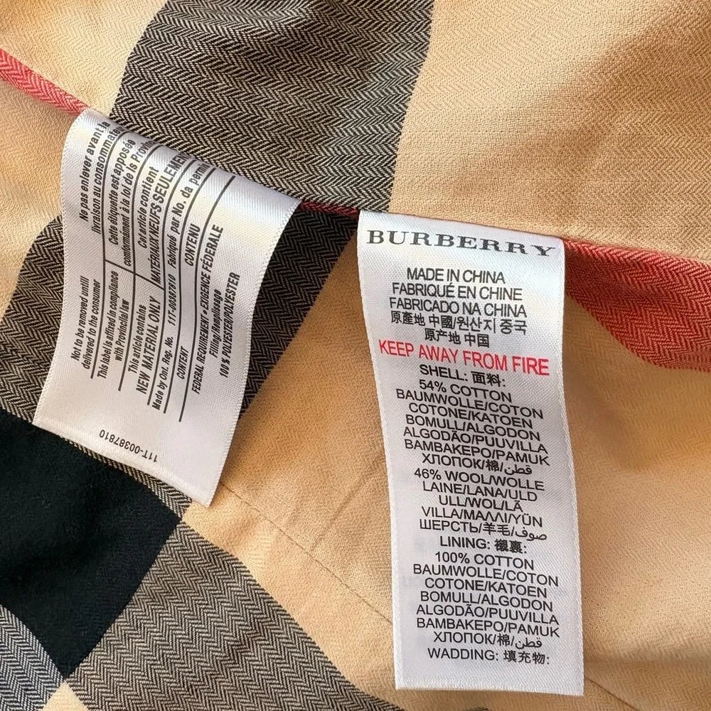 Burberry girls wool toggle pea coat size 12